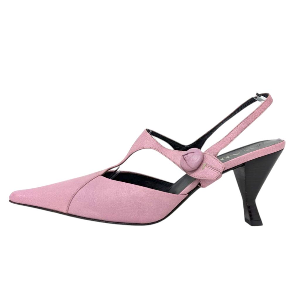 Prada Pink Leather Slingback Heels Size 40.5